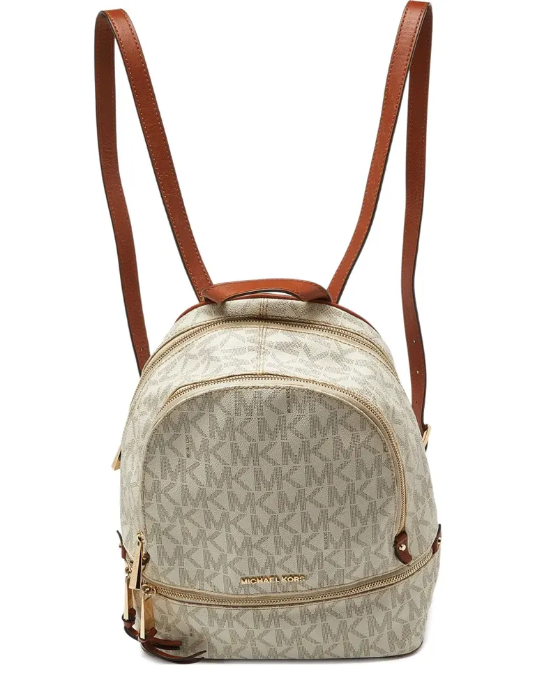 Michael Kors Rucksack mit Monogramm - Weiß Weiß