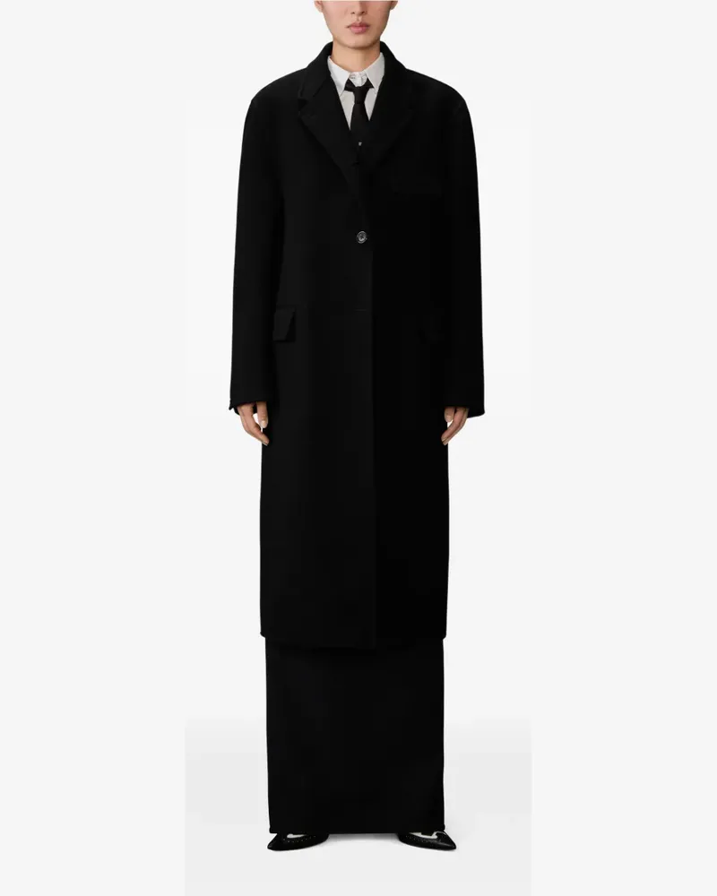 Thom Browne Einreihiger Mantel - Schwarz Schwarz