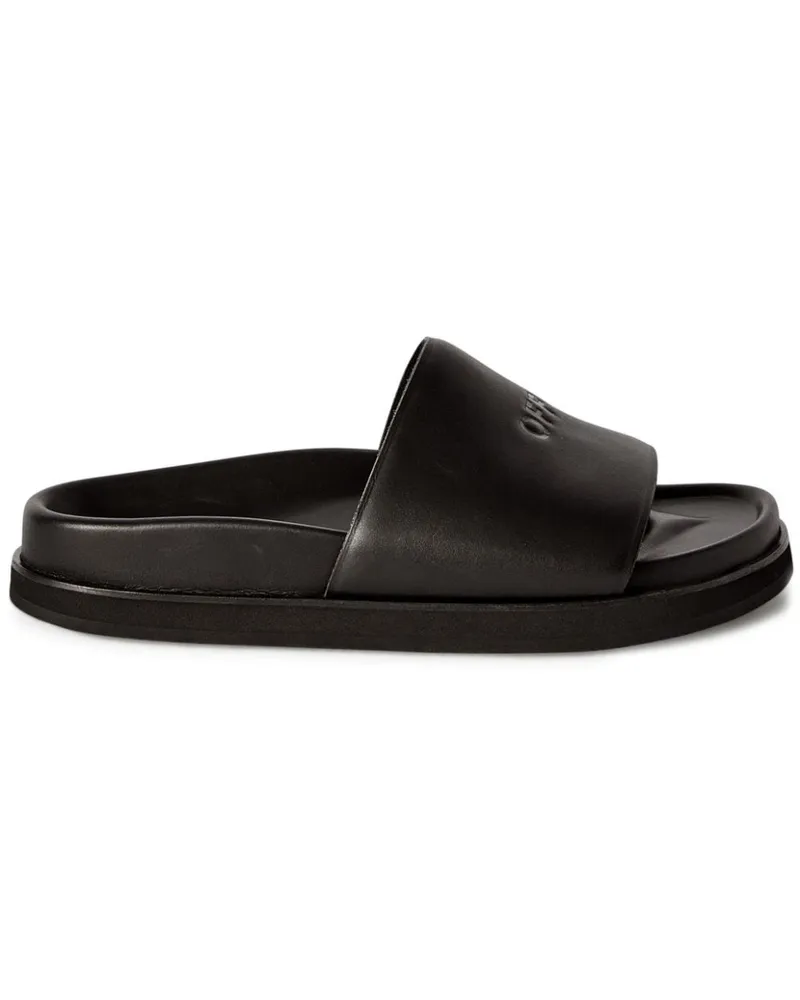 OFF-WHITE Pantoletten mit Logo - Schwarz Schwarz
