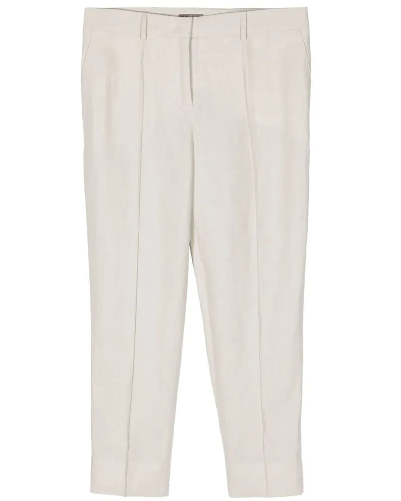 N.Peal Harper Cropped-Hose aus Leinen - Nude Nude