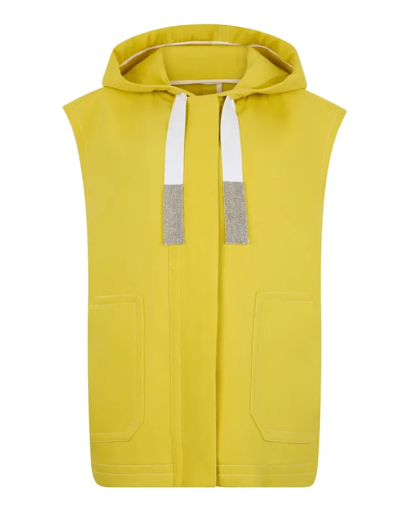 Fabiana Filippi hooded sleeveless vest - Gelb Gelb