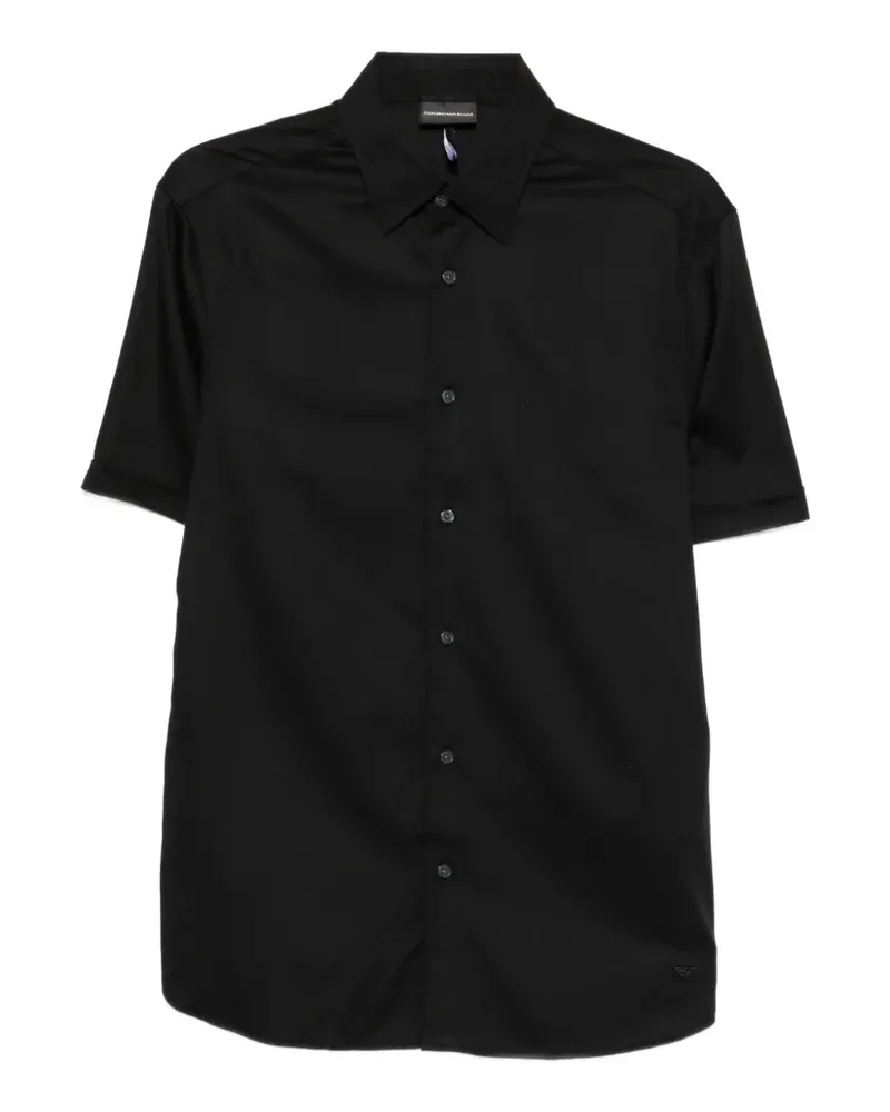 Emporio Armani Kurzärmeliges Hemd - Schwarz Schwarz