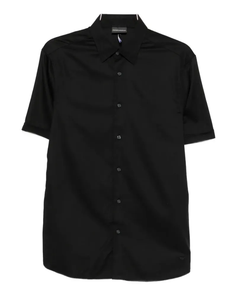 Emporio Armani Kurzärmeliges Hemd - Schwarz Schwarz