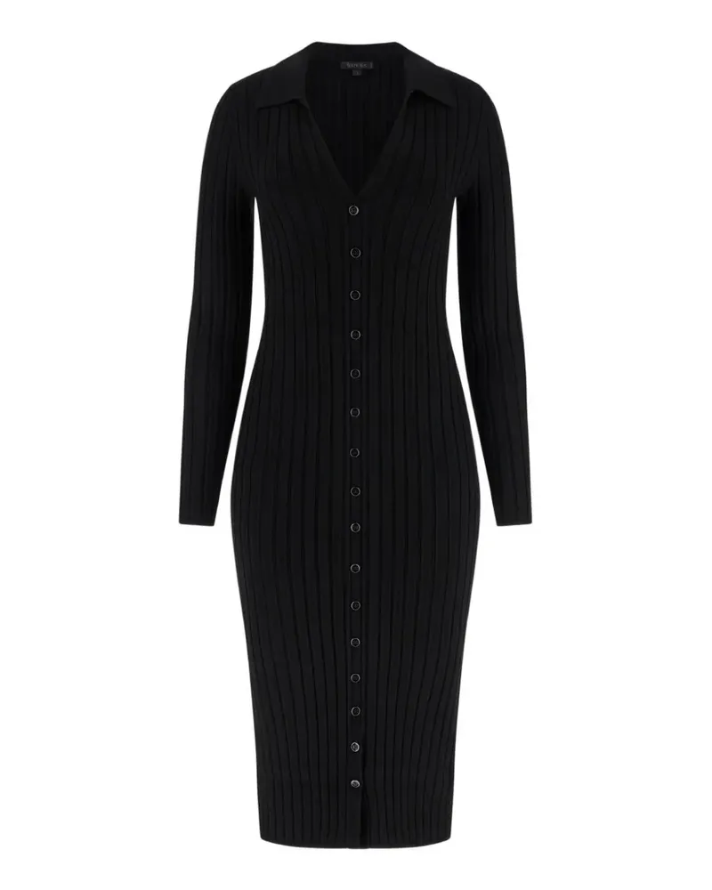 Guess Miranda ribbed-knit sweater midi dress - Schwarz Schwarz