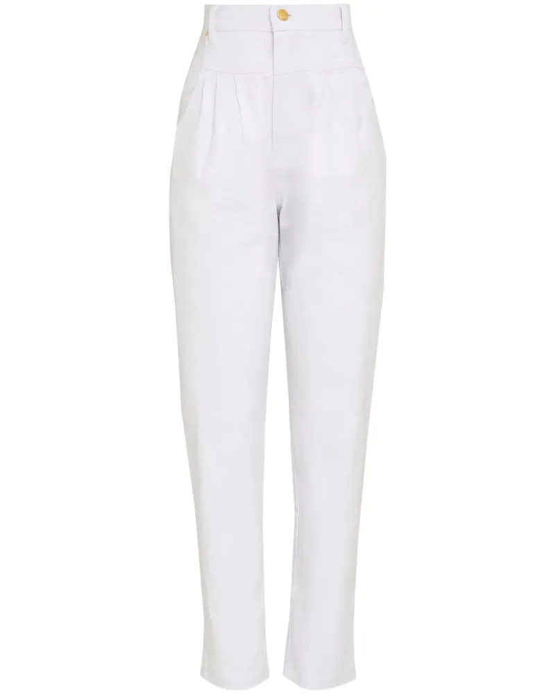 Amapô Tapered-Hose mit Faltendetail - Weiß Weiß