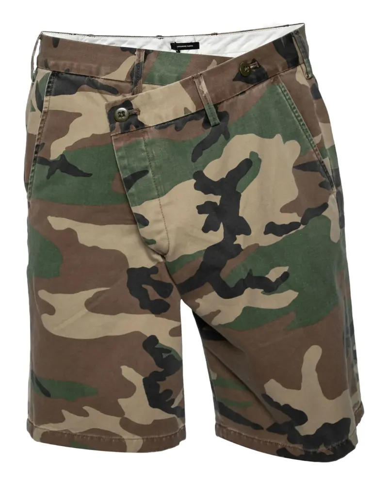 R13 Shorts mit Camouflage-Print - Grün Grün