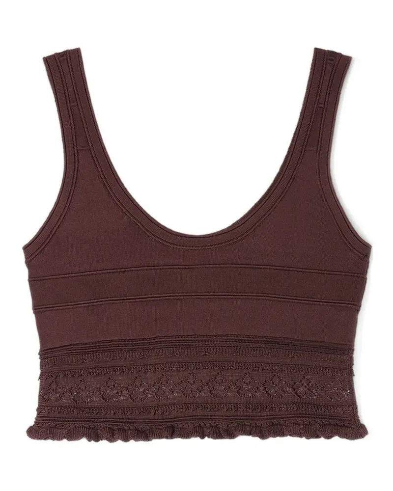 Sandro lace crop top - Braun Braun