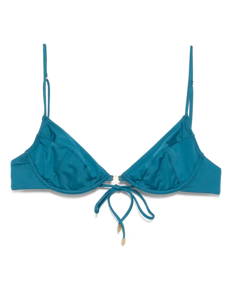 Kiki De Montparnasse Bikinioberteil mit Schnürung - Blau Blau
