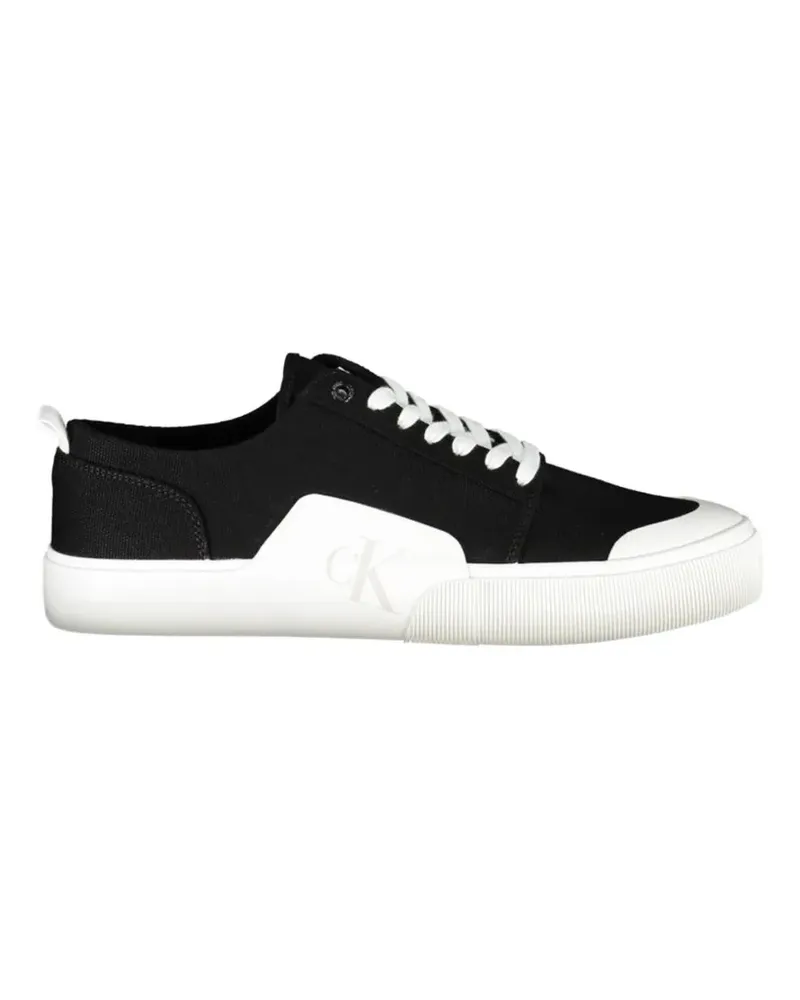 Calvin Klein logo-detail canvas sneakers - Schwarz Schwarz