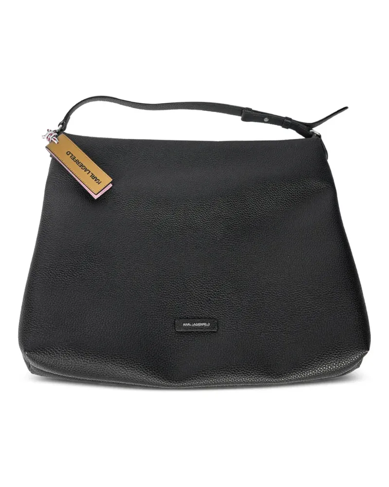 Karl Lagerfeld Ikon Pebble Schultertasche - Schwarz Schwarz