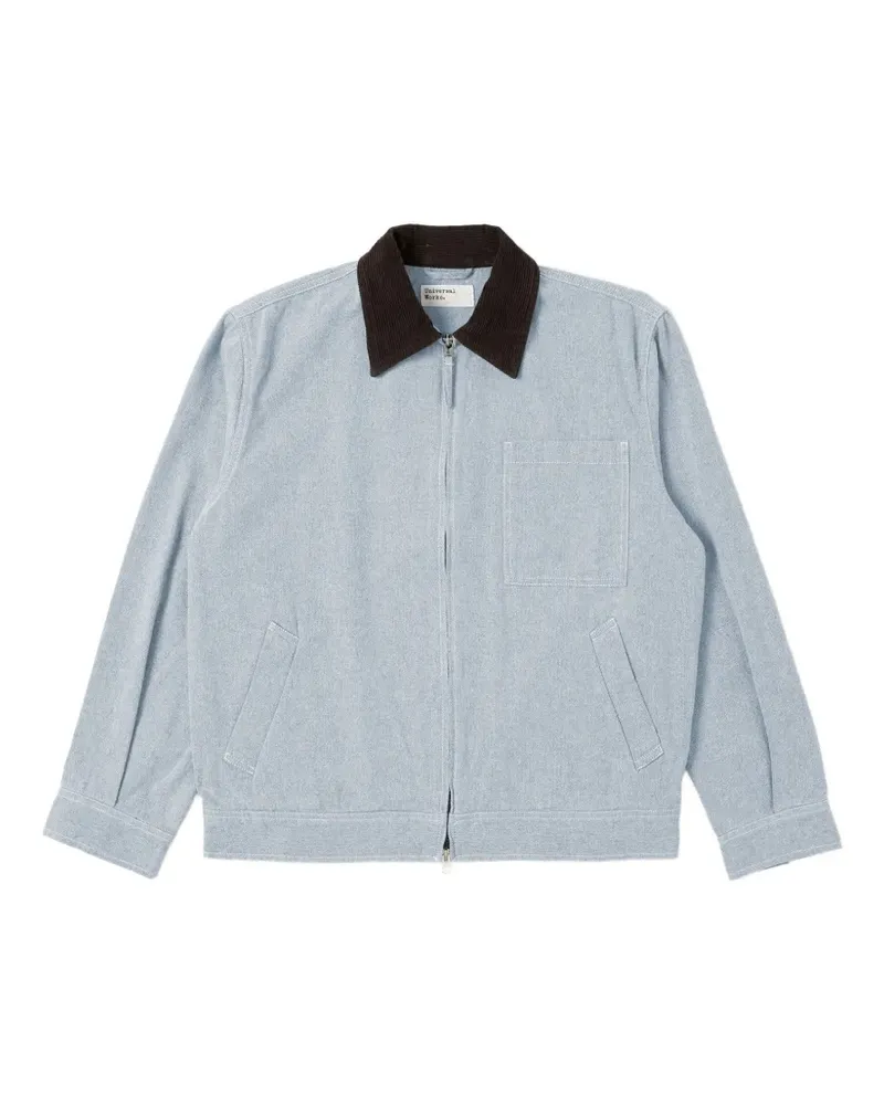 Universal Works Jeans zip-up bomber jacket - Blau Blau