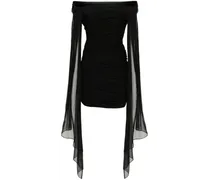 Schulterfreies Kleid - Schwarz