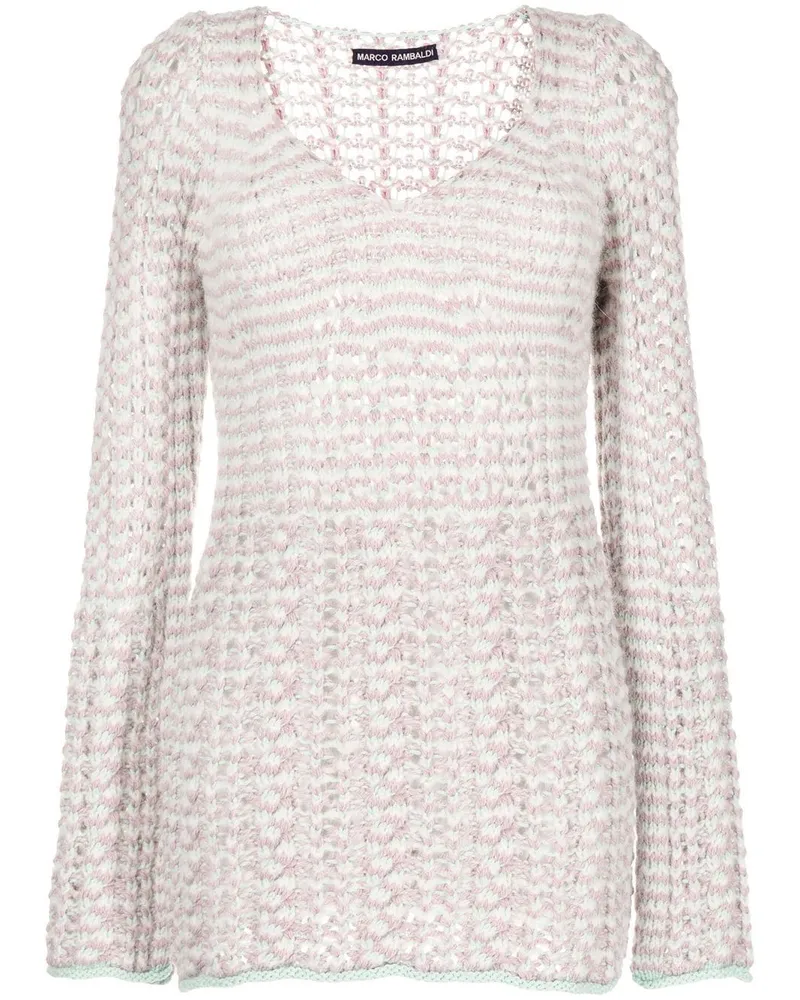 Marco Rambaldi Pullover mit Zopfmuster - Grün Grün