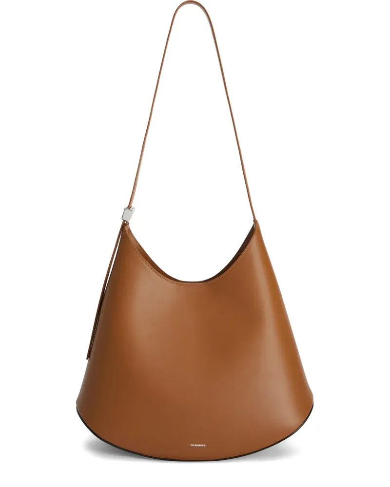 Jil Sander Mittelgroße Eldorado Schultertasche - Braun Braun