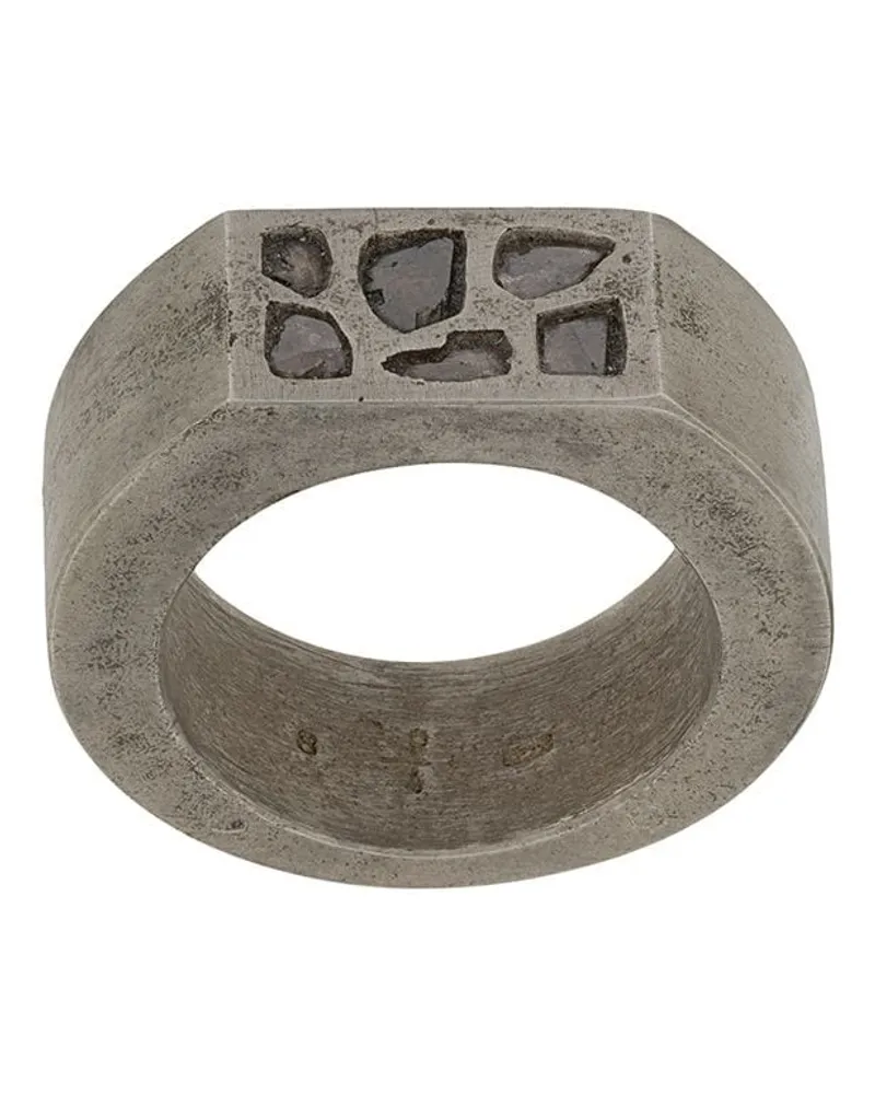 Parts Of Four Crescent Plane' Ring - Silber Silber