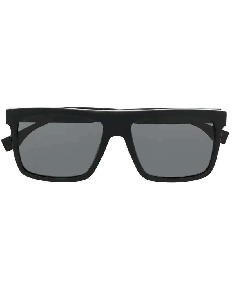 HUGO BOSS Sonnenbrille mit eckigem Gestell - Schwarz Schwarz