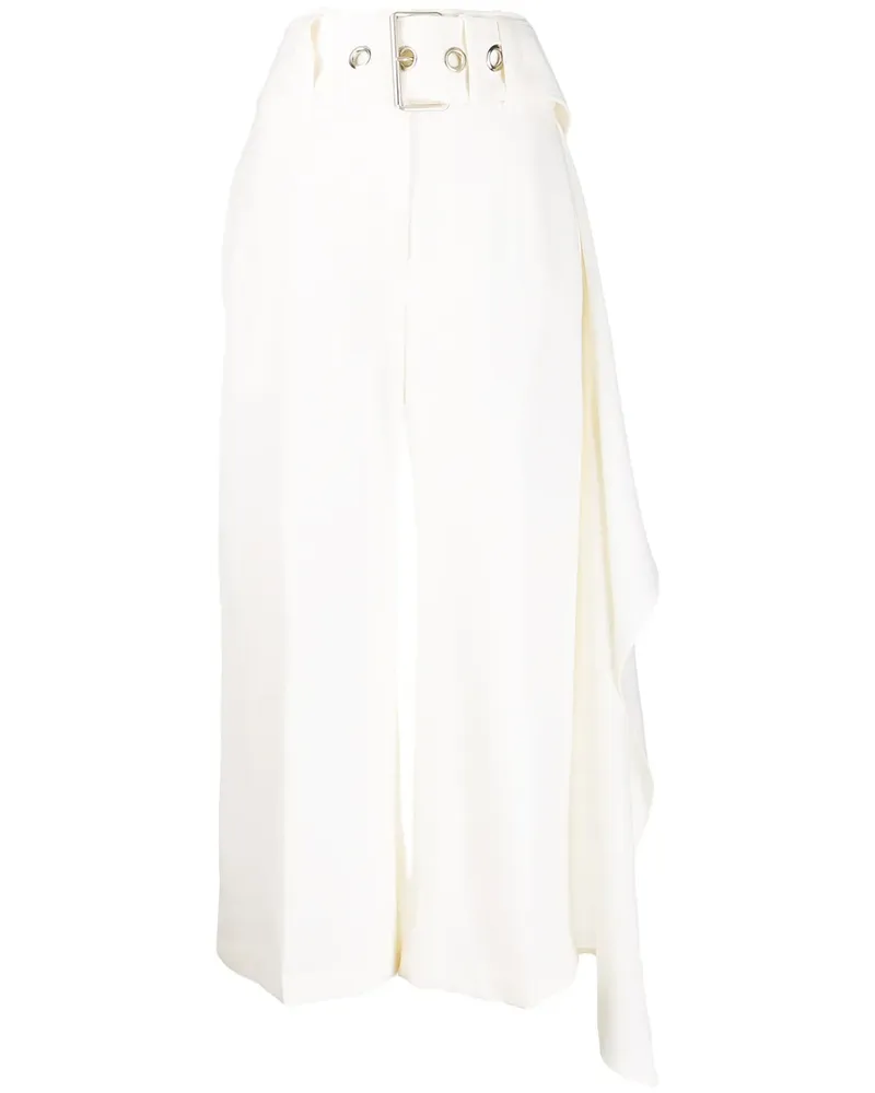 J.W.Anderson Cropped-Hose mit Gürtel - Weiß Weiß