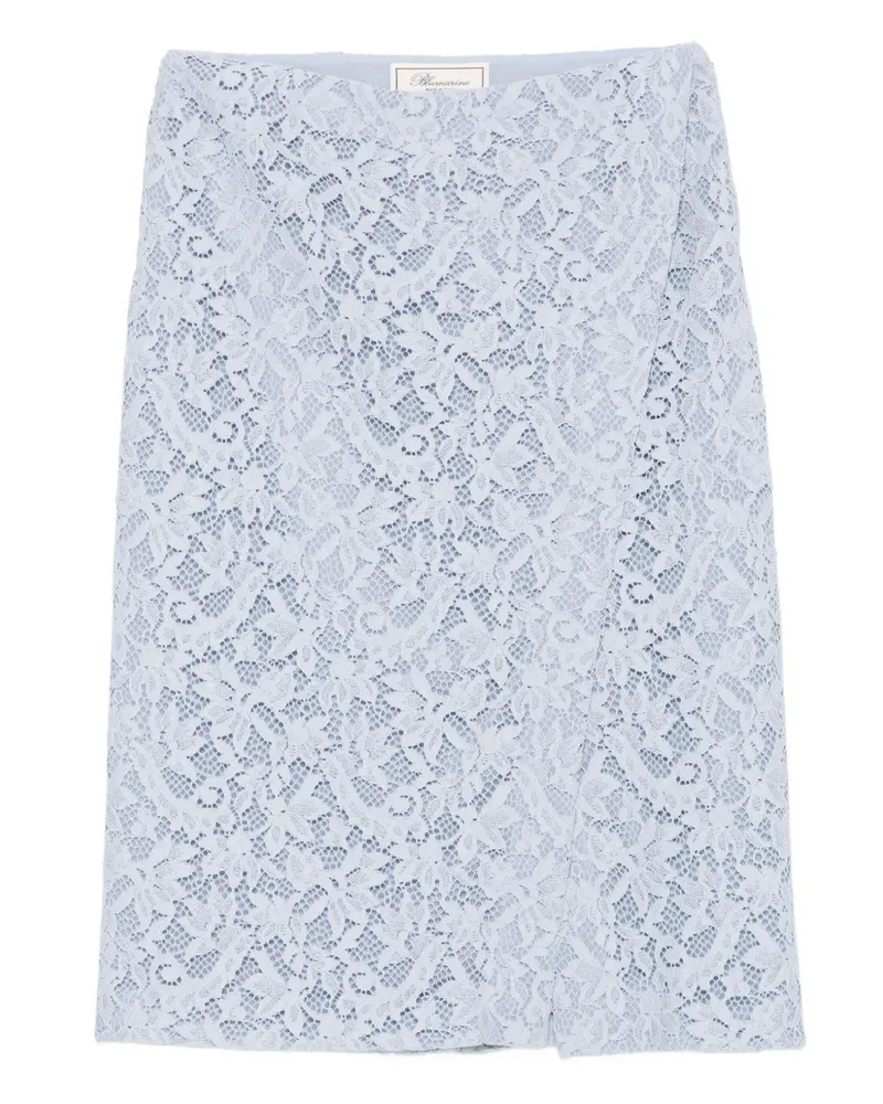 Blumarine Midirock aus Spitze - Blau Blau