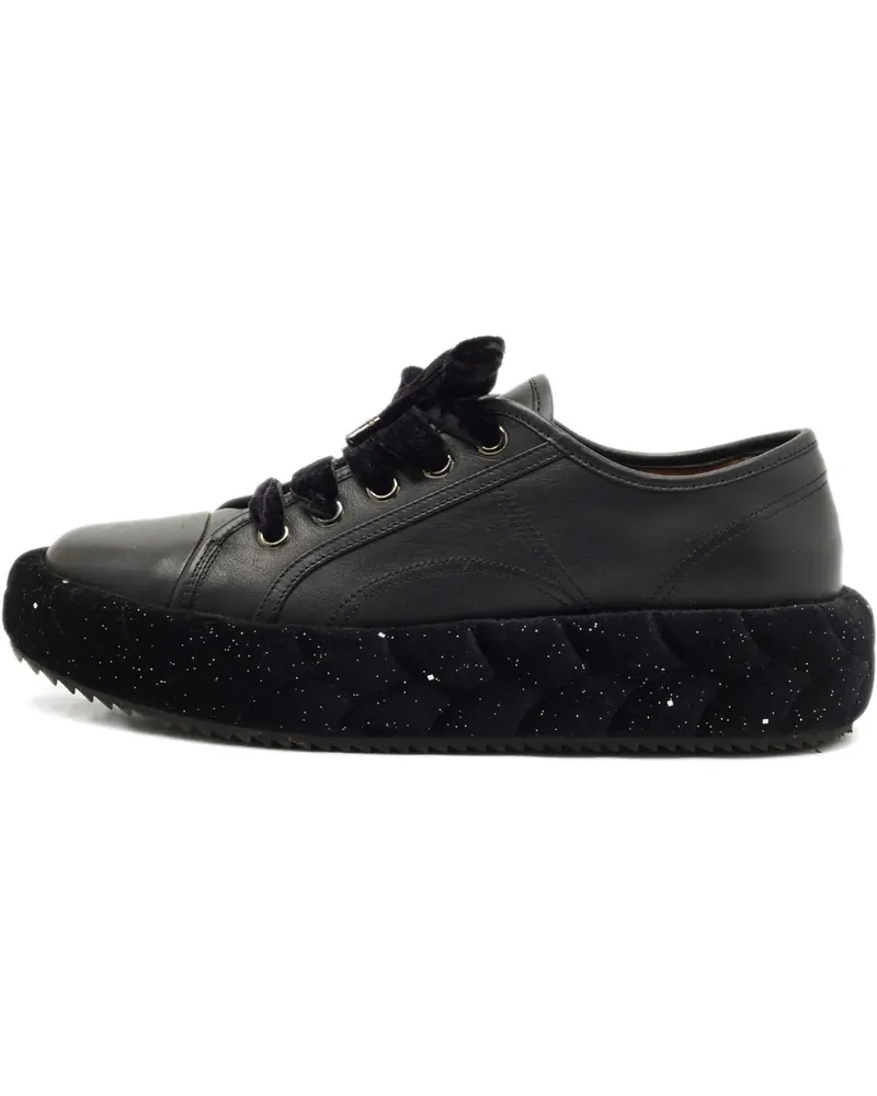 Marco de Vincenzo platform leather sneakers - Schwarz Schwarz