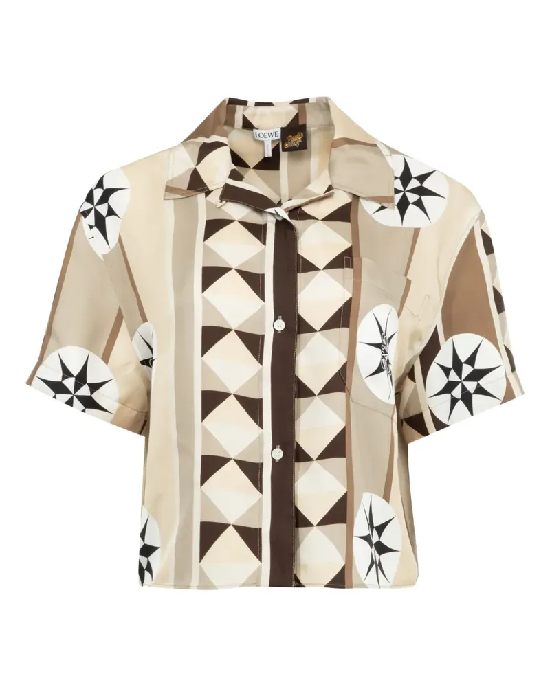 Loewe Hemd mit geometrischem Print - Braun Braun