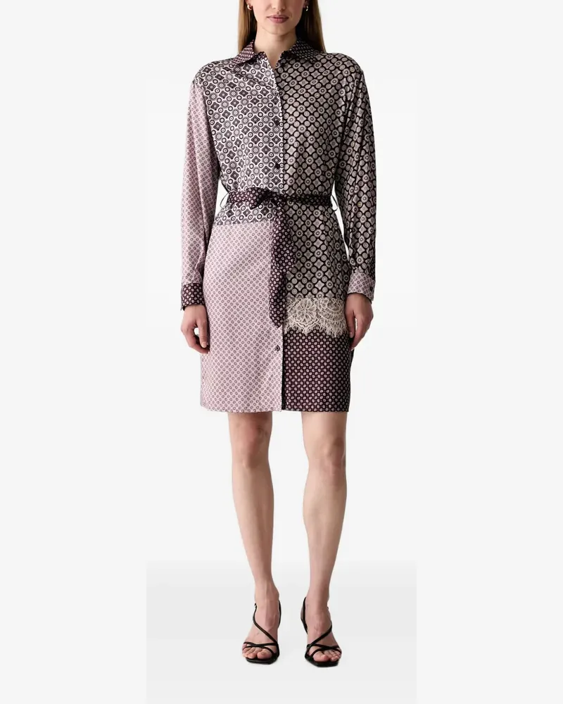 Liu Jo Hemdkleid mit geometrischem Print - Violett Violett