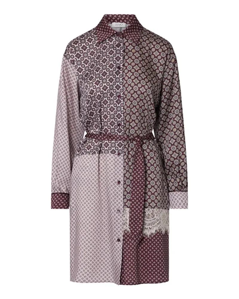 Liu Jo Hemdkleid mit geometrischem Print - Violett Violett