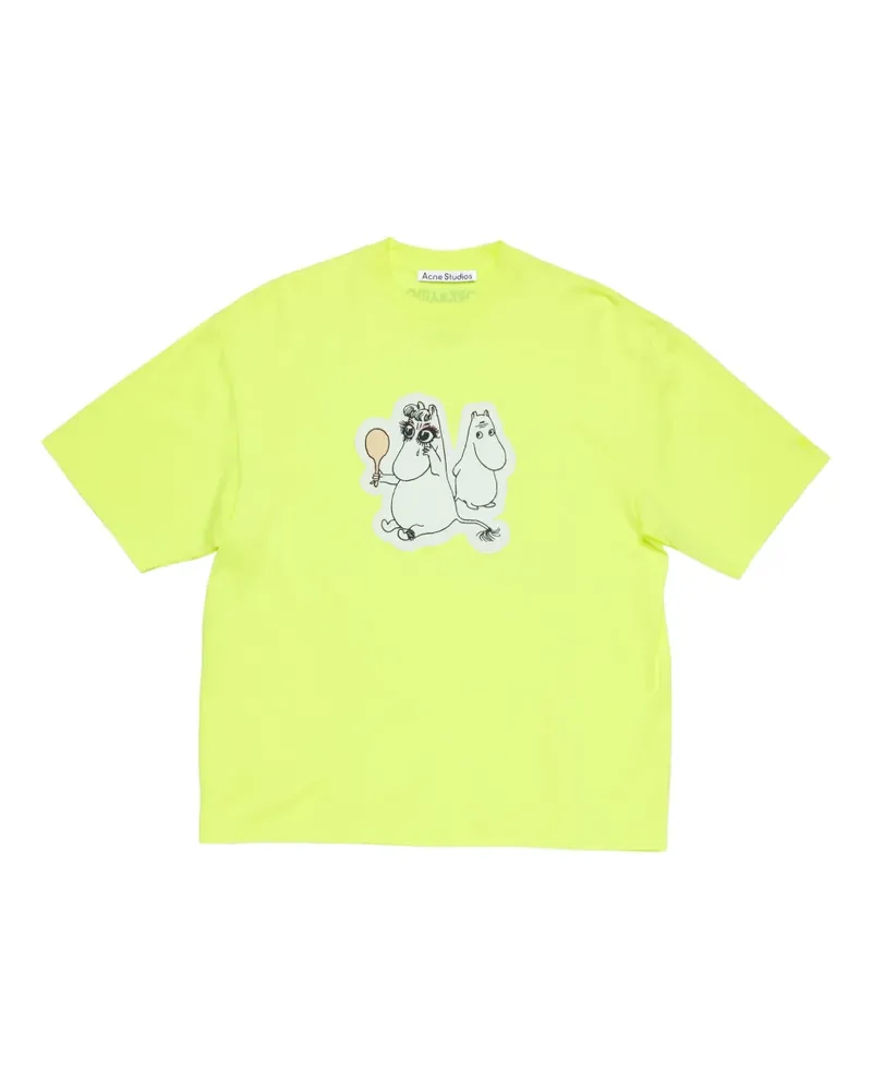 Acne Studios T-Shirt mit grafischem Print - Gelb Gelb