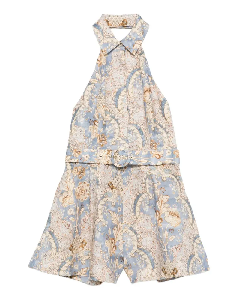 Zimmermann Daylight Playsuit mit Gürtel - Blau Blau