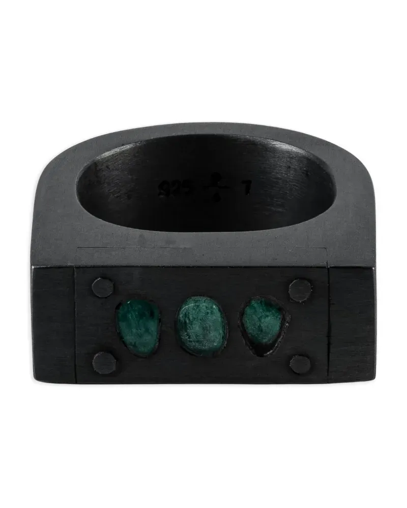 Parts Of Four Plate Ring mit Smaragd - Schwarz Schwarz