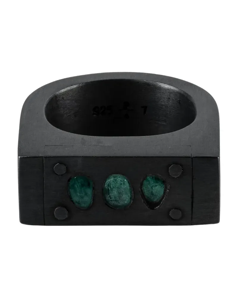 Parts Of Four Plate Ring mit Smaragd - Schwarz Schwarz