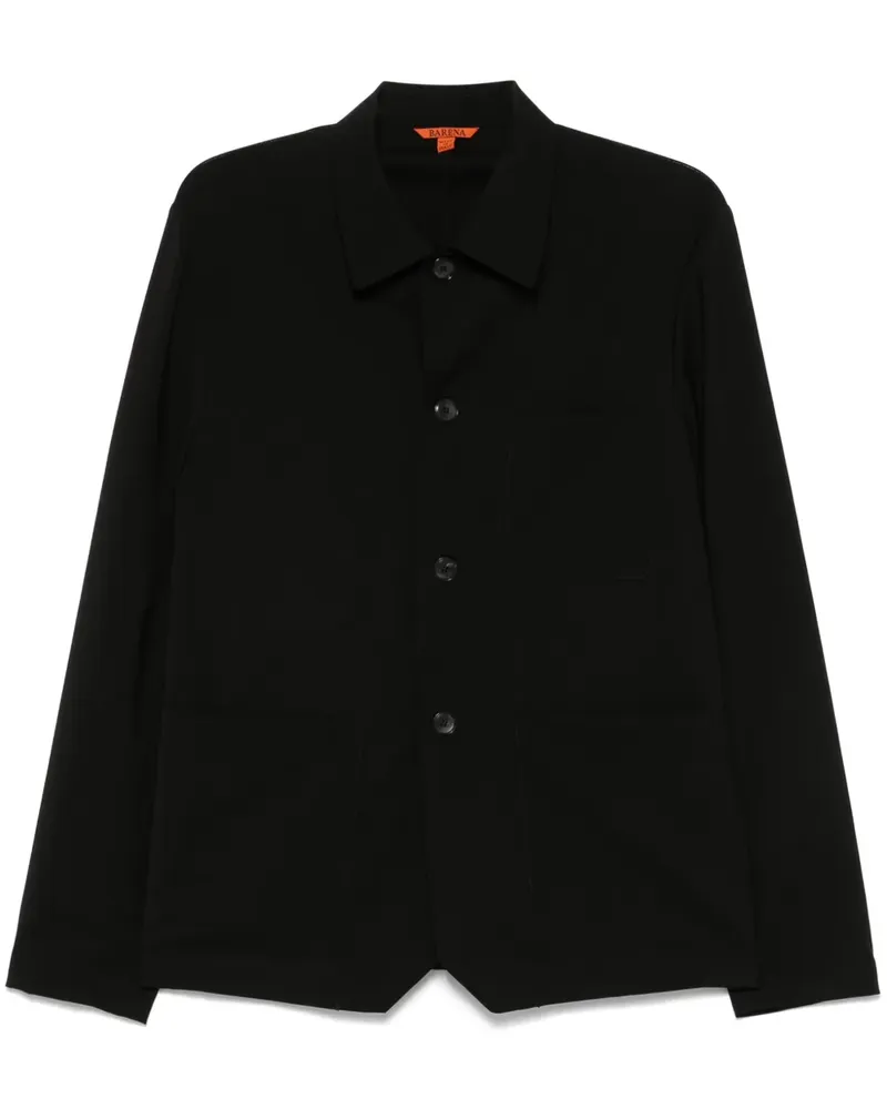 BARENA Hemdjacke aus Schurwolle - Schwarz Schwarz