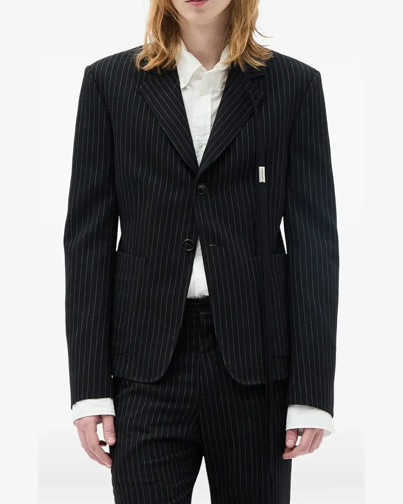 Ann Demeulemeester Rami Blazer mit Nadelstreifen - Schwarz Schwarz