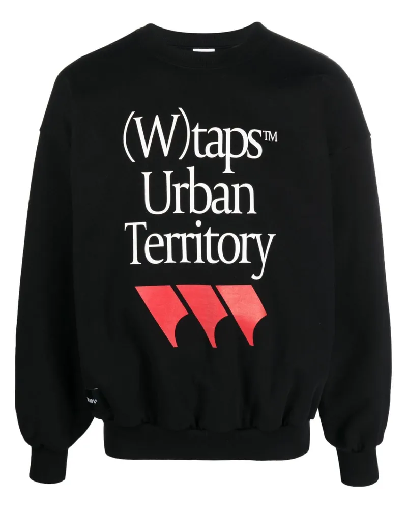 WTAPS Sweatshirt mit grafischem Print Schwarz