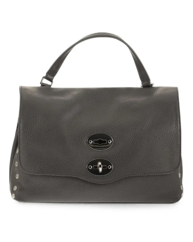 Zanellato Postina studded leather tote bag - Grau Grau