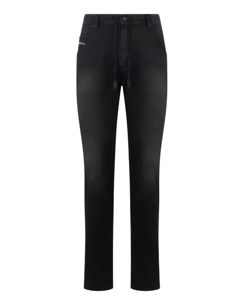 Diesel drawstring straight-leg jeans - Schwarz Schwarz