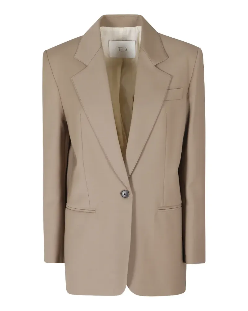 TELA Dove Diver single-breasted notched-lapels blazer - Nude Nude