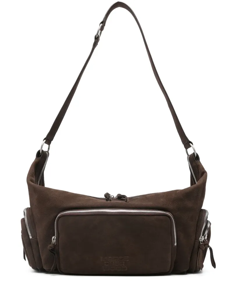 Marge Sherwood Schultertasche mit Reißverschlussfächern - Braun Braun