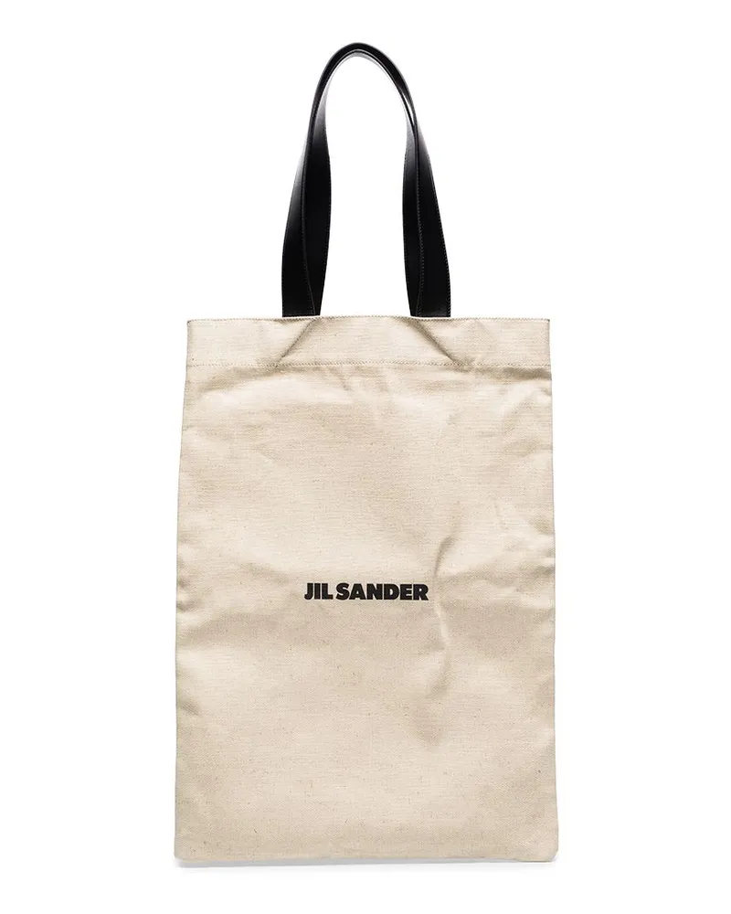 Jil Sander Shopper mit Logo-Print - Nude Nude