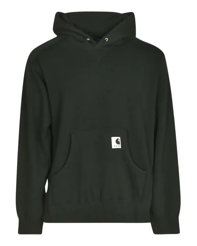 Sacai pouch-pocket hoodie - Schwarz Schwarz