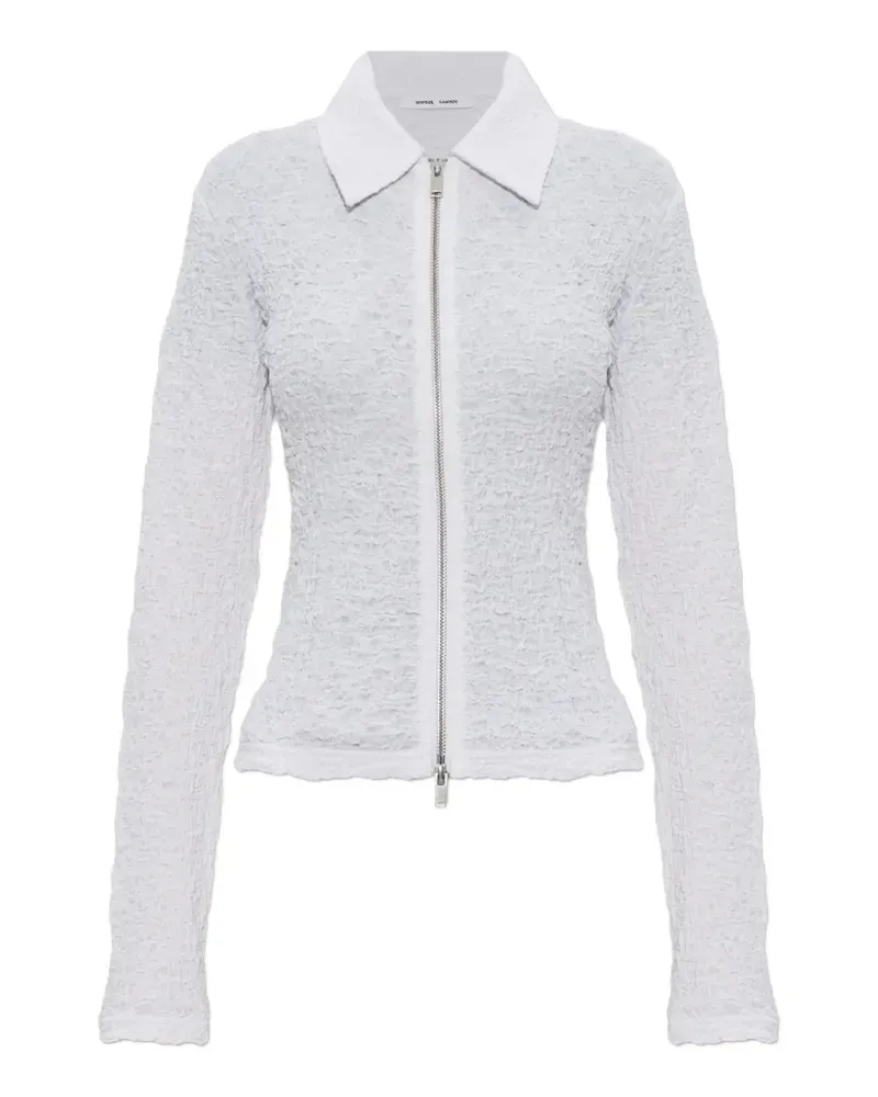 Samsøe & Samsøe zip collared top - Weiß Weiß