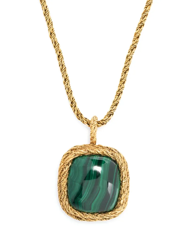Aurélie Bidermann Miki Halskette mit Malachit - Gold Gold