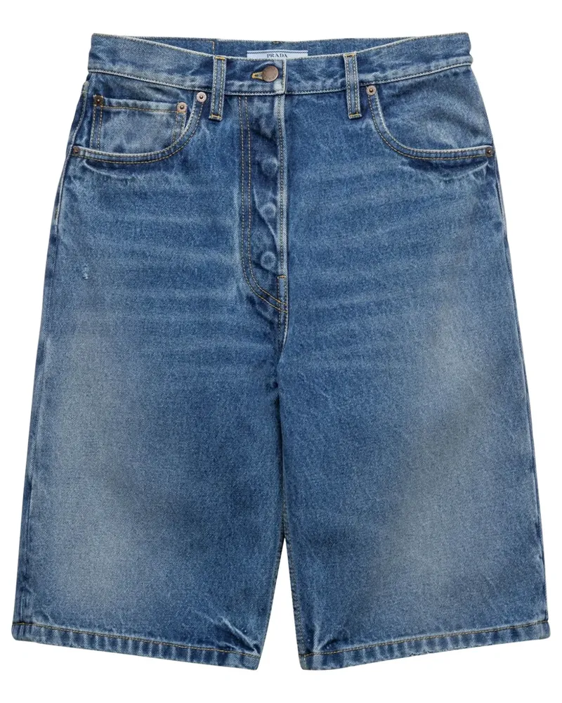 Prada Jeans-Shorts mit geradem Bein - Blau Blau