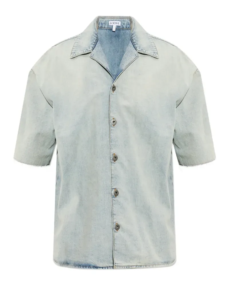 Loewe short-sleeve denim shirt - Blau Blau