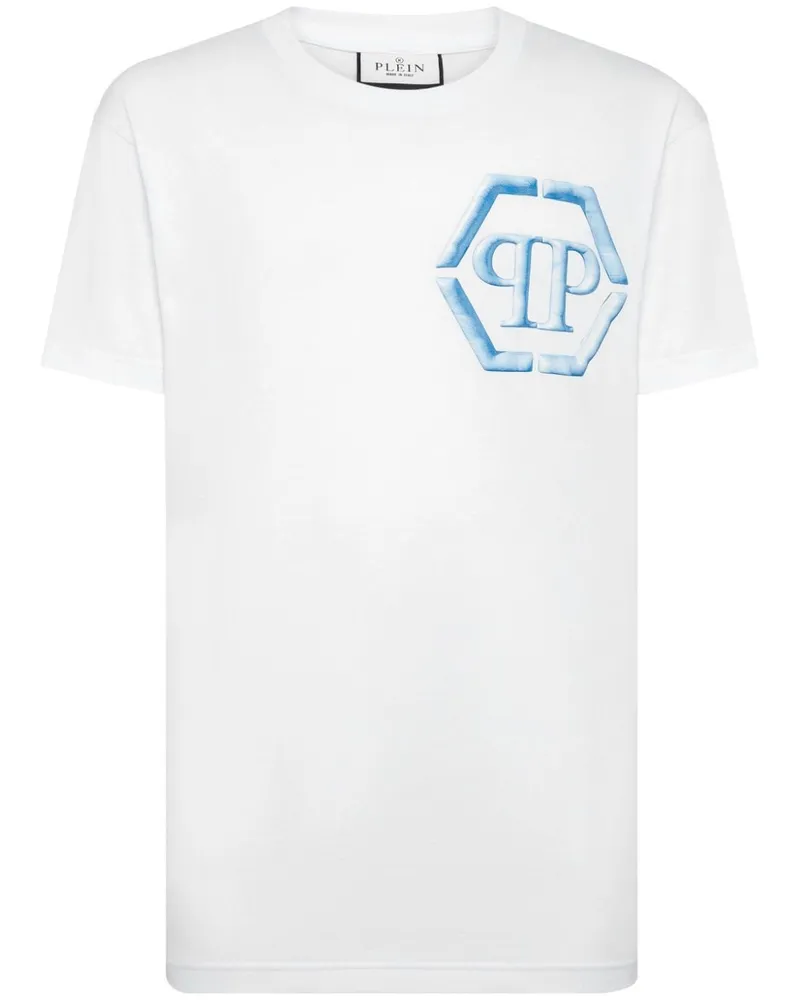 Philipp Plein T-Shirt mit Hexagon-Print - Weiß Weiß