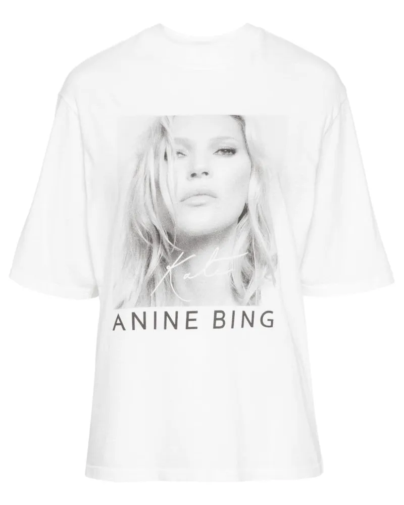 Anine Bing Avi Kate Moss T-Shirt Weiß