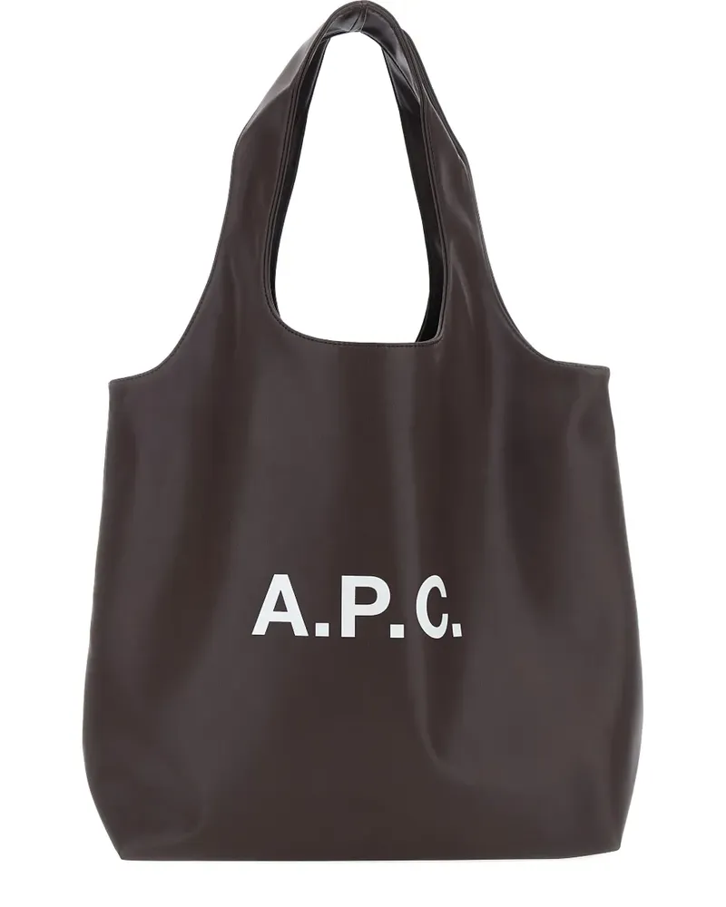 A.P.C. Ninon Tote Bag mit Logo-Print - Braun Braun