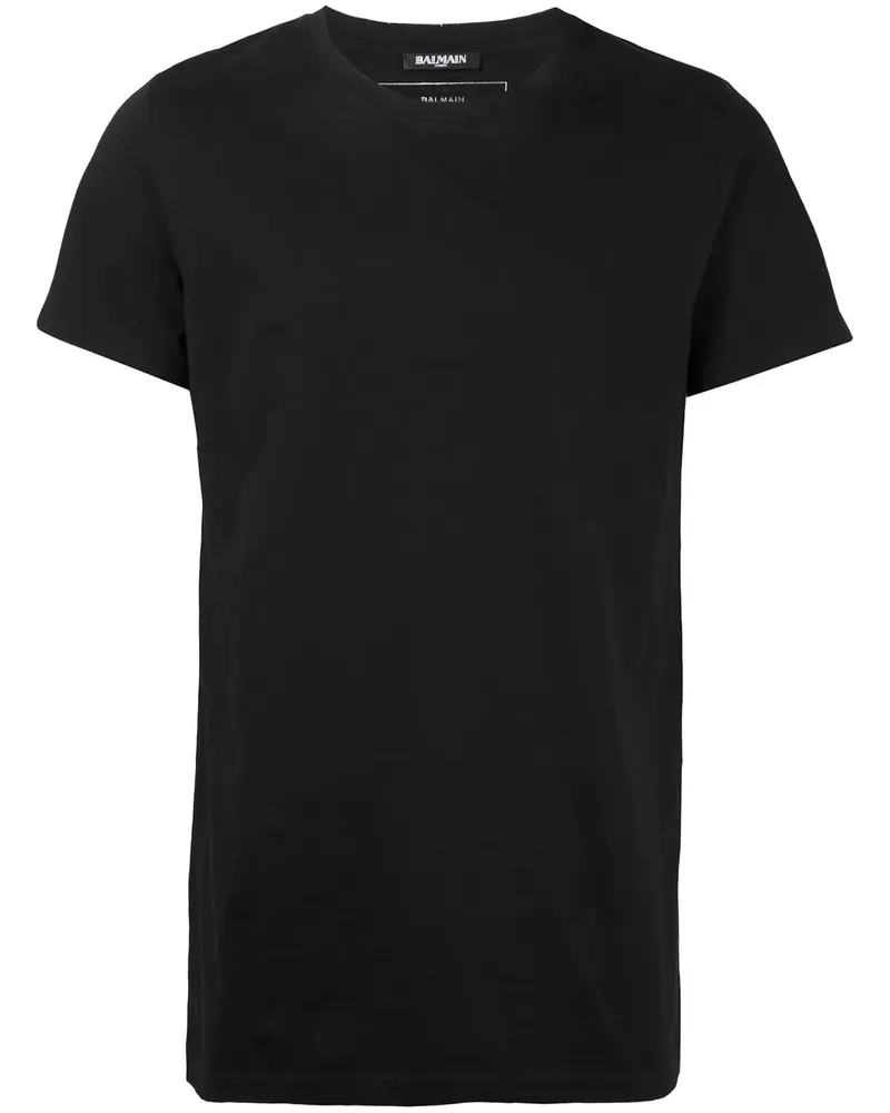 Balmain Schmales T-Shirt - Schwarz Schwarz