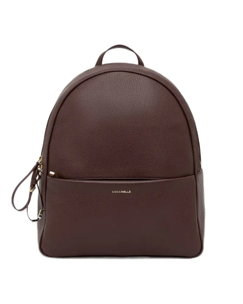 Coccinelle Nory grained-leather backpack - Rot Rot