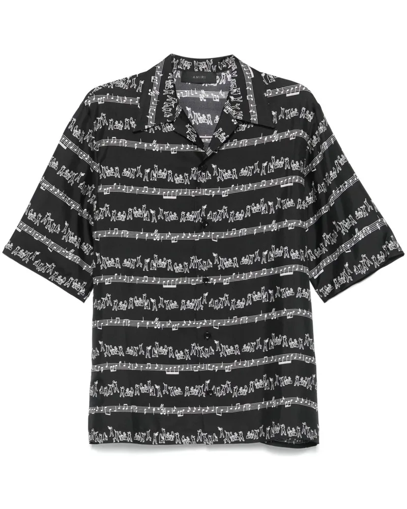 Amiri Jazz Band Hemd - Schwarz Schwarz