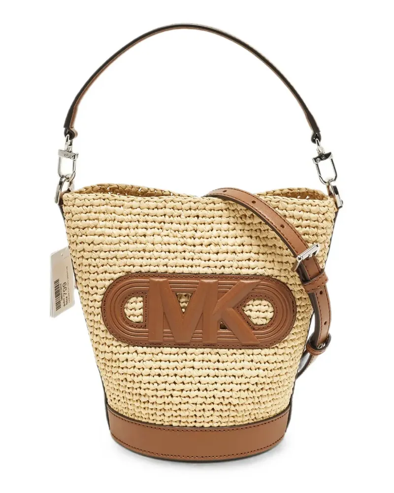 Michael Kors small Townsend leather-trim bucket bag - Nude Nude